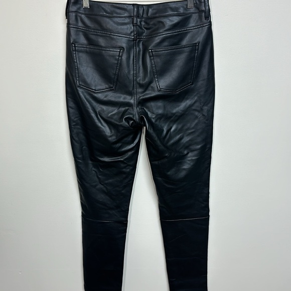 7 For All Mankind The High Waist Ankle Skinny Faux Leather With Faux Pockets M - Picture 3 of 7